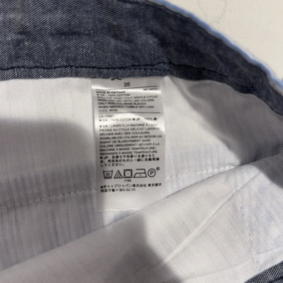 COPY - Banana Republic Men’s Aiden Short Blue White Seersucker 35 - Picture 3 of 4